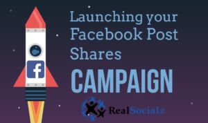 RealSocialz Facebook post shares campaign