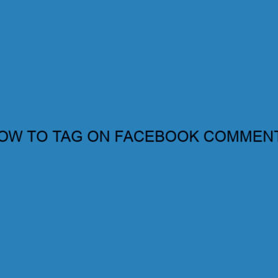 How to tag on Facebook comments